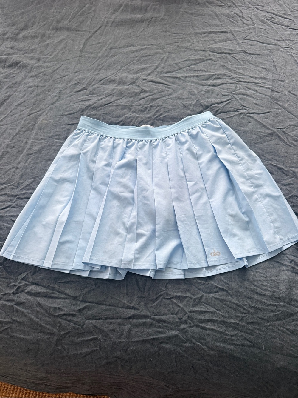 ALO Yoga Pale Blue Pleated Tennis Skirt